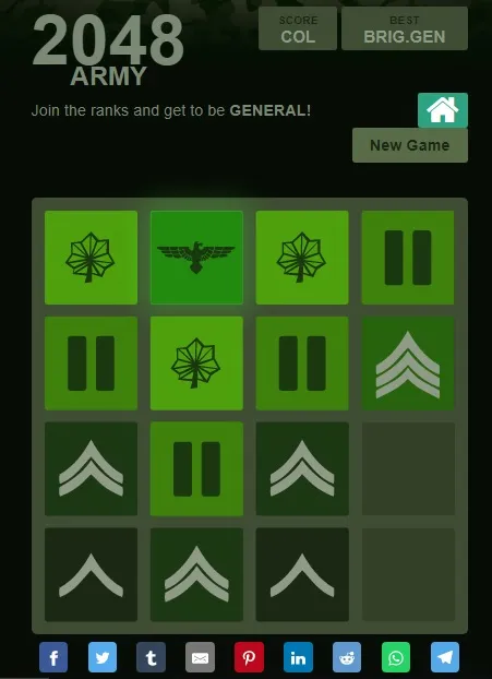 2048 ARMY Game