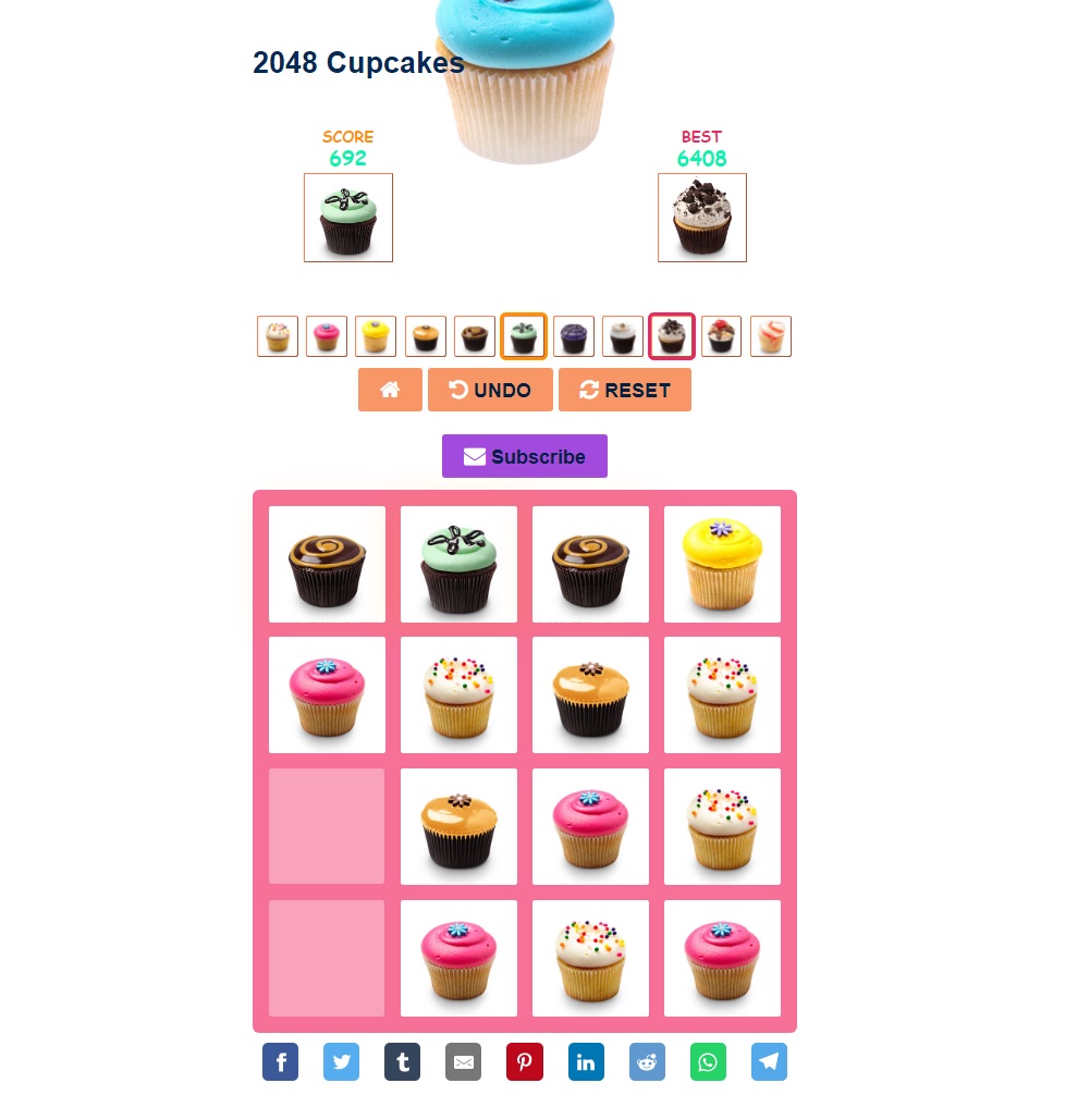 2048 Cupcakes - Monstera Play